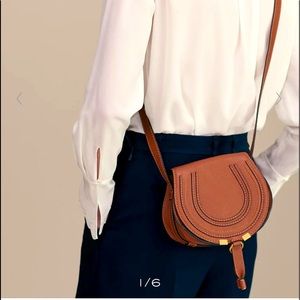 Chloe Mini Marcie Crossbody Bag in Auburn Orange